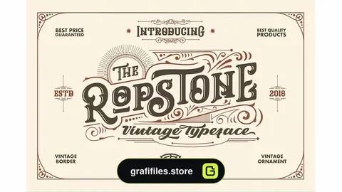 فونت انگلیسی کلاسیک Ropstone Typeface