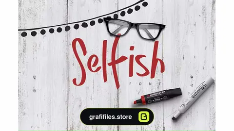 فونت انگلیسی Selfish Font