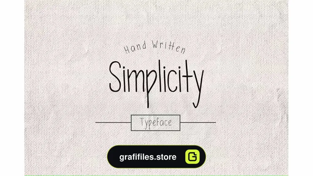فونت انگلیسی Simplicity Typeface