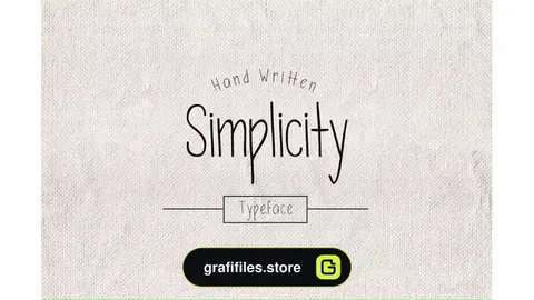 فونت انگلیسی Simplicity Typeface
