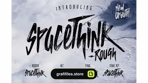 فونت انگلیسی Spacethink Typeface