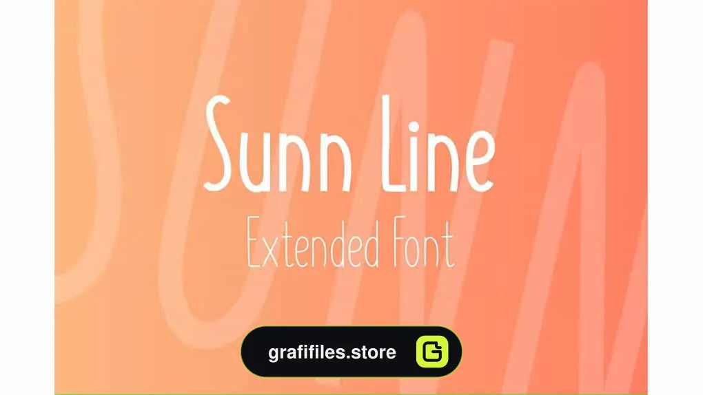 فونت انگلیسی SUNN Line Extended Font