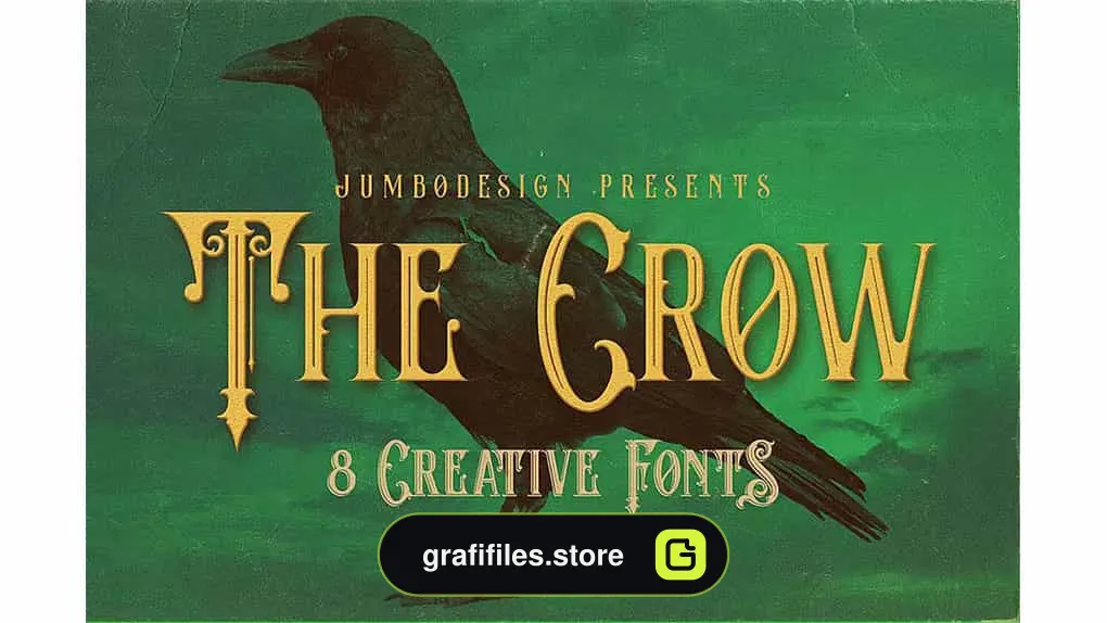 فونت انگلیسی The Crow - Vintage Style Font