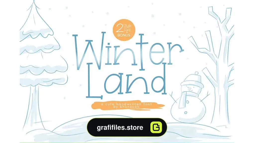 فونت انگلیسی سرزمین زمستانی WinterLand Font