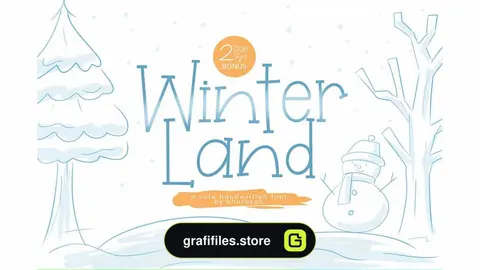 فونت انگلیسی سرزمین زمستانی WinterLand Font