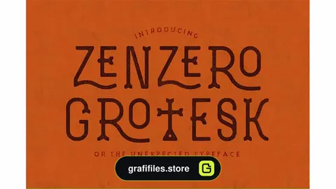 فونت انگلیسی Zenzero Grotesk Typeface
