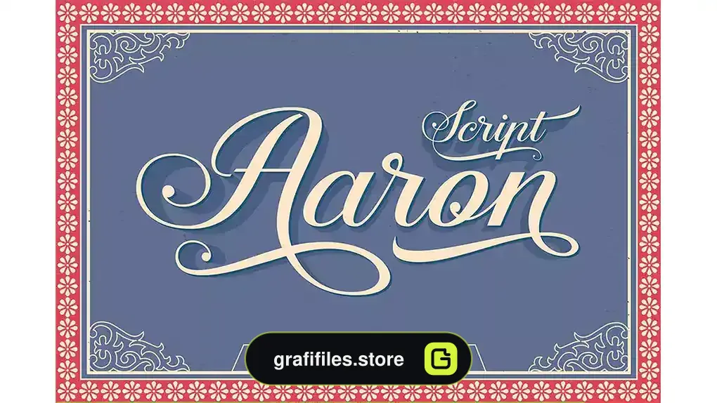 فونت انگلیسی Aaron Script