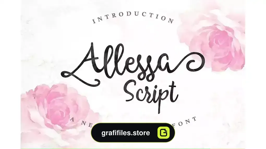 فونت انگلیسی Allessa Script