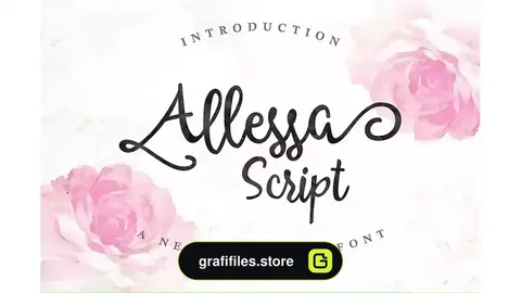 فونت انگلیسی Allessa Script