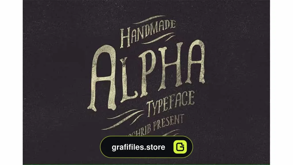 فونت انگلیسی alpha rough & Extras