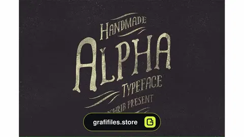 فونت انگلیسی alpha rough & Extras
