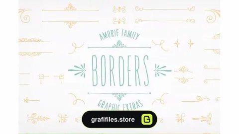فونت انگلیسی Amorie Font Elements - Borders