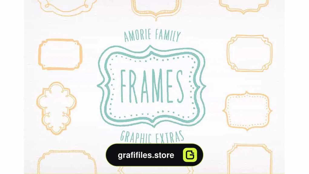 فونت انگلیسی Amorie Font Extras - Frames