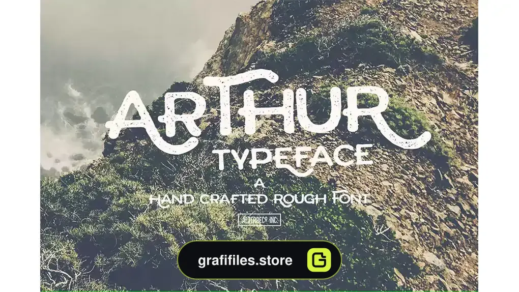 فونت انگلیسی Arthur Typeface