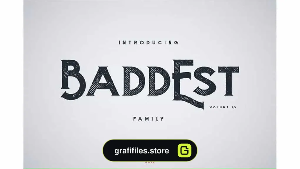 فونت انگلیسی Baddest typeface