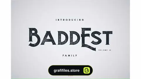 فونت انگلیسی Baddest typeface