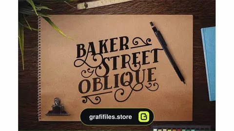 فونت انگلیسی Baker Street Black Oblique