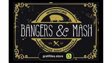 فونت انگلیسی Bangers and Mash Font