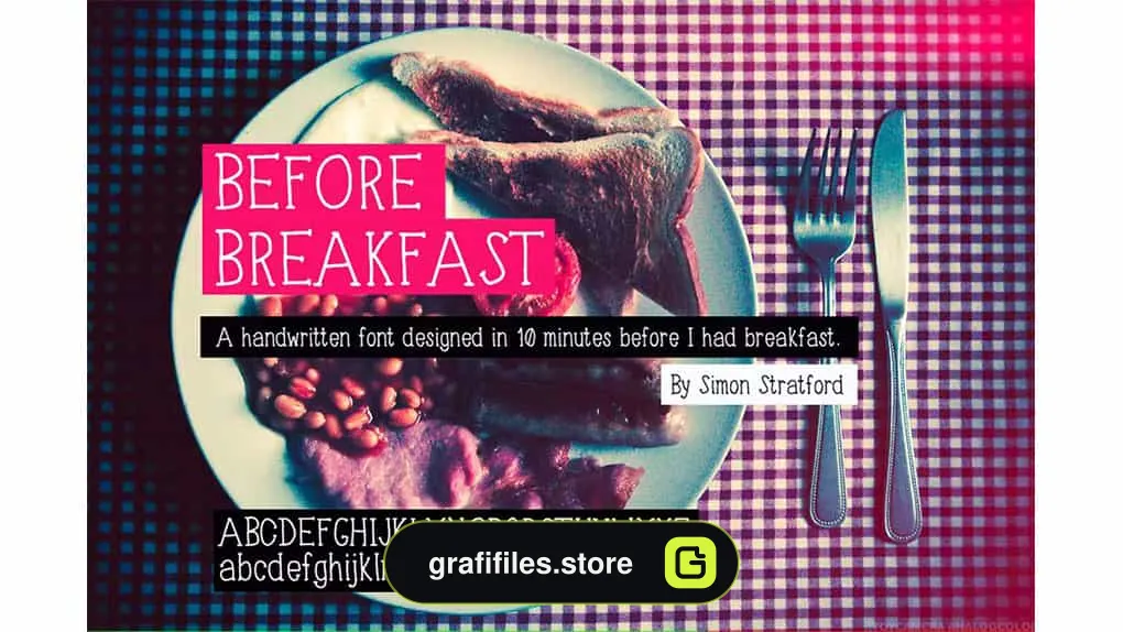 فونت انگلیسی Before Breakfast font