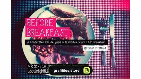 فونت انگلیسی Before Breakfast font