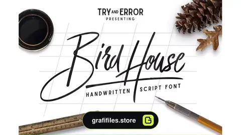 فونت انگلیسی Bird House Script