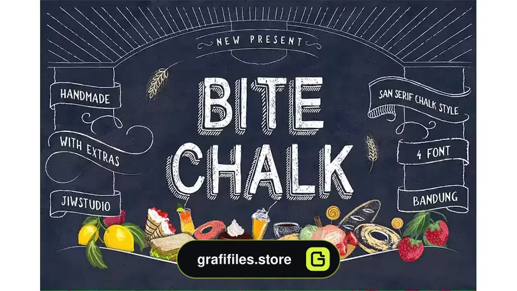 فونت انگلیسی BiteChalk Typeface + extras
