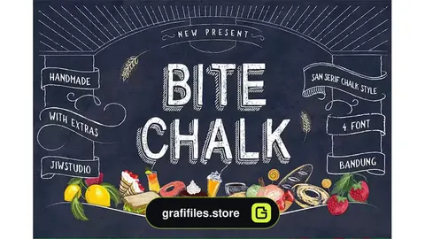 فونت انگلیسی BiteChalk Typeface + extras