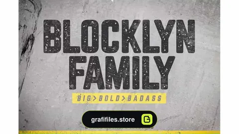 فونت انگلیسی Blocklyn Font Family + Mockups