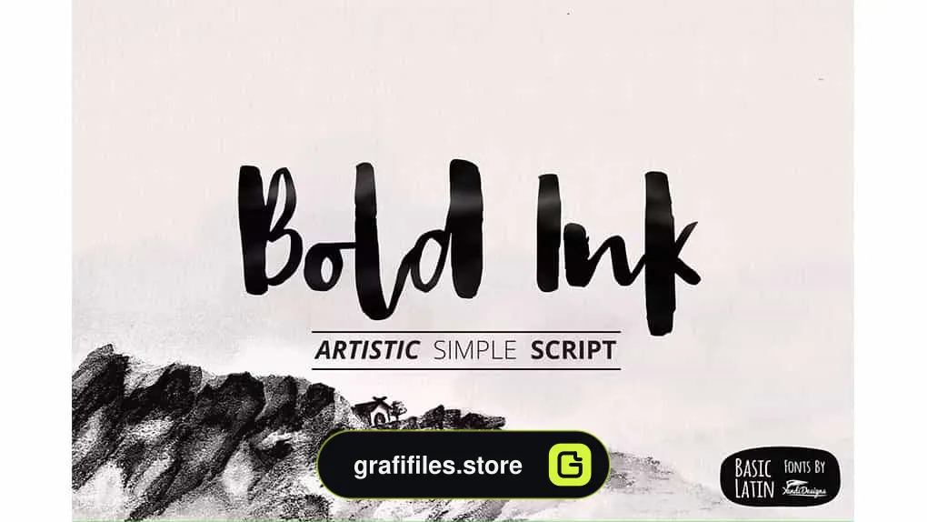 فونت انگلیسی Bold Ink Simple Font