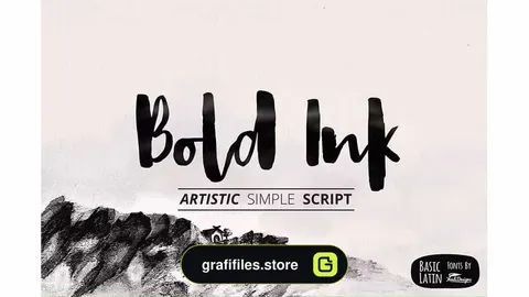 فونت انگلیسی Bold Ink Simple Font