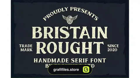 فونت انگلیسی Bristain Rought Serif Font