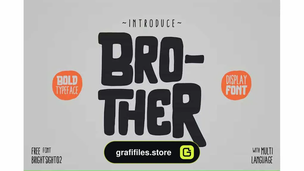 فونت انگلیسی Brother Typeface