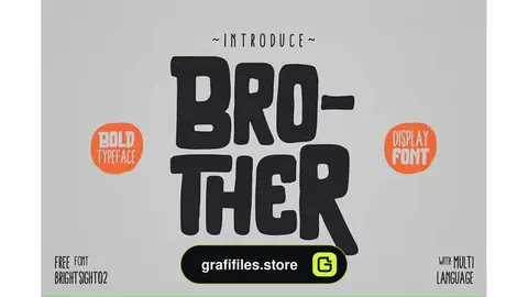 فونت انگلیسی Brother Typeface