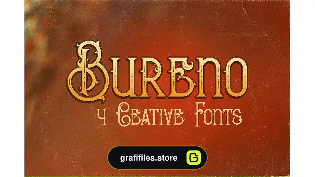 فونت انگلیسی Bureno - Decorative Font