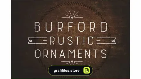 فونت انگلیسی Burford Rustic Extras