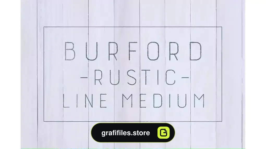 فونت انگلیسی Burford Rustic Line Medium