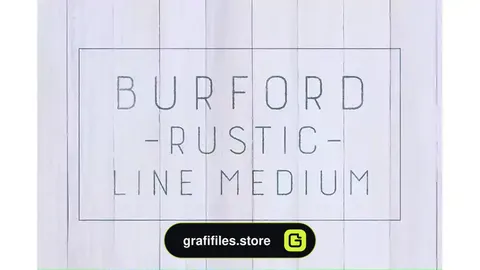 فونت انگلیسی Burford Rustic Line Medium