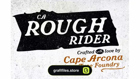 فونت انگلیسی CA Rough Rider