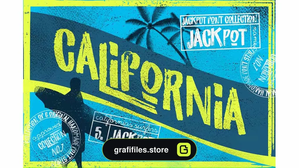 فونت انگلیسی California Jackpot Font