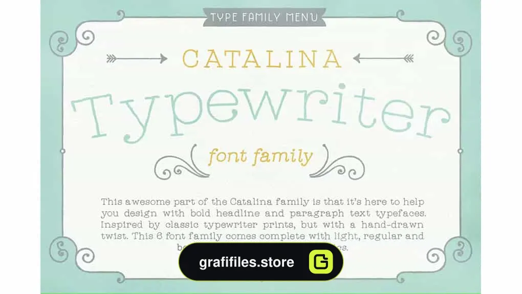 فونت انگلیسی Catalina Typewriter