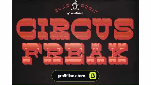 فونت انگلیسی Circus Freak Font