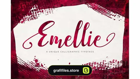 فونت انگلیسی Emellie Script Font