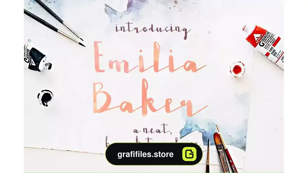 فونت انگلیسی Emilia Baker