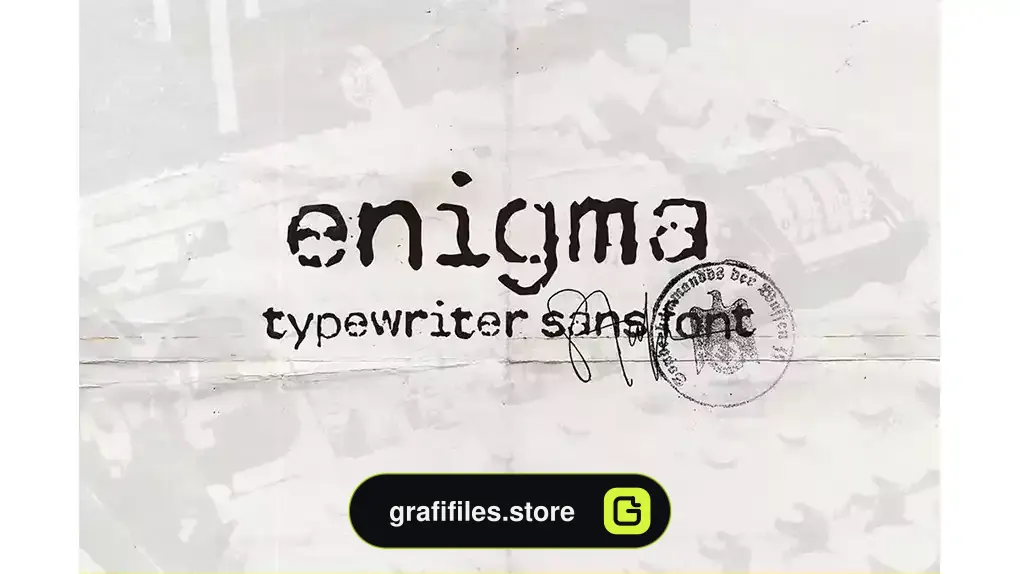 فونت انگلیسی Enigma Typewriter Sans Font