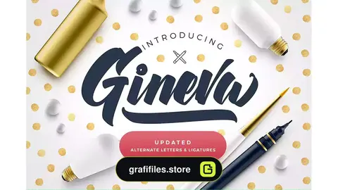 فونت انگلیسی Gineva Script Font