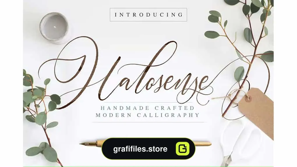 فونت انگلیسی Halosense Script