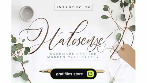 فونت انگلیسی Halosense Script