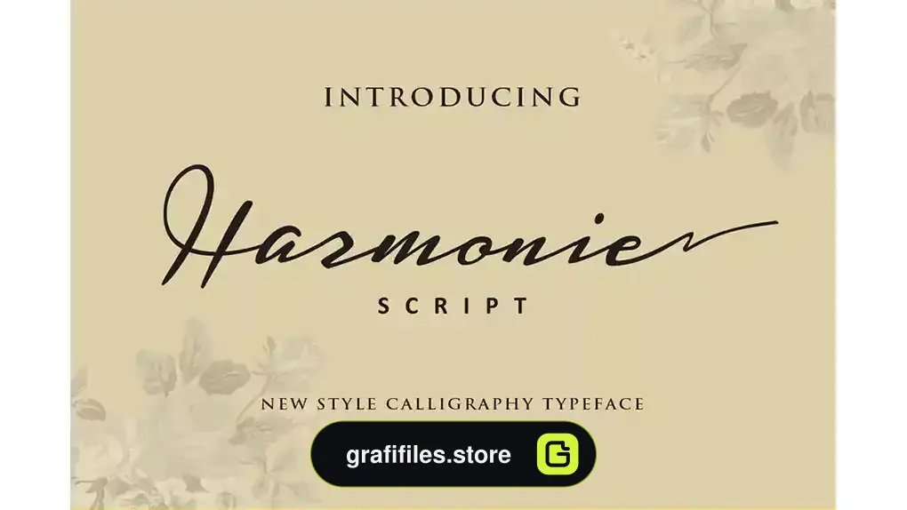 فونت انگلیسی Harmonie Script