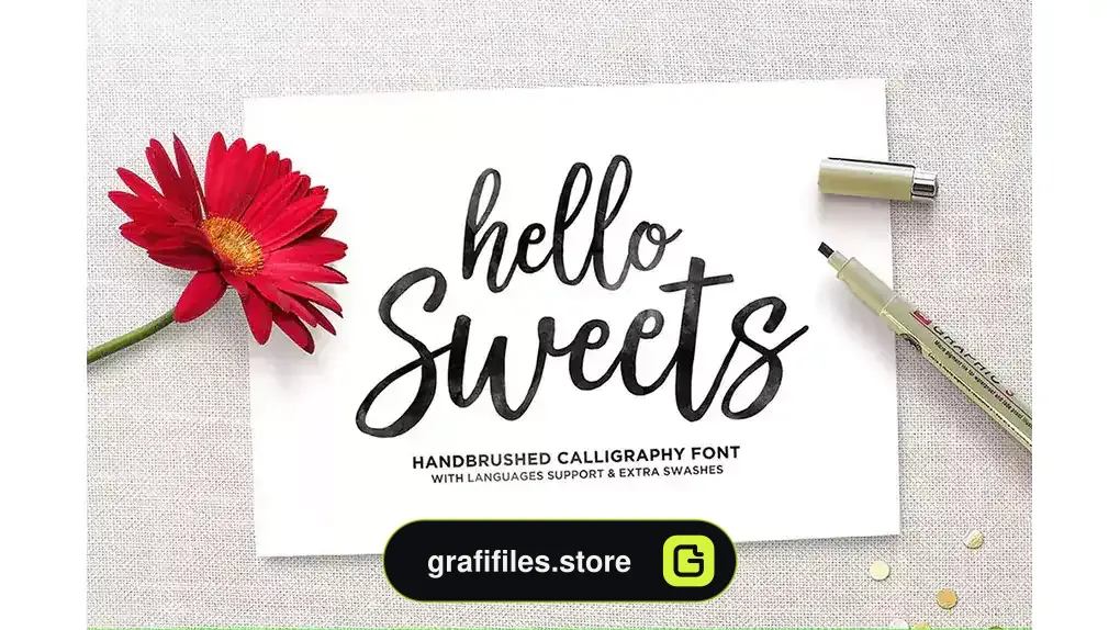 فونت انگلیسی Hello Sweets Script