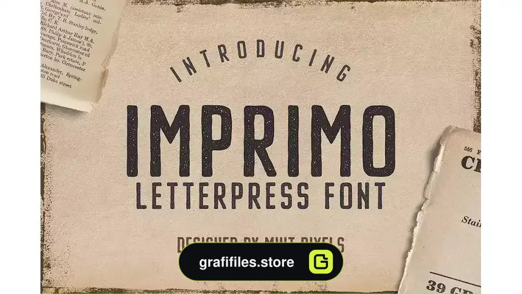فونت انگلیسی Imprimo Letterpress Font